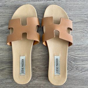 Steve Madden Brown Slide Sandals - Size 7